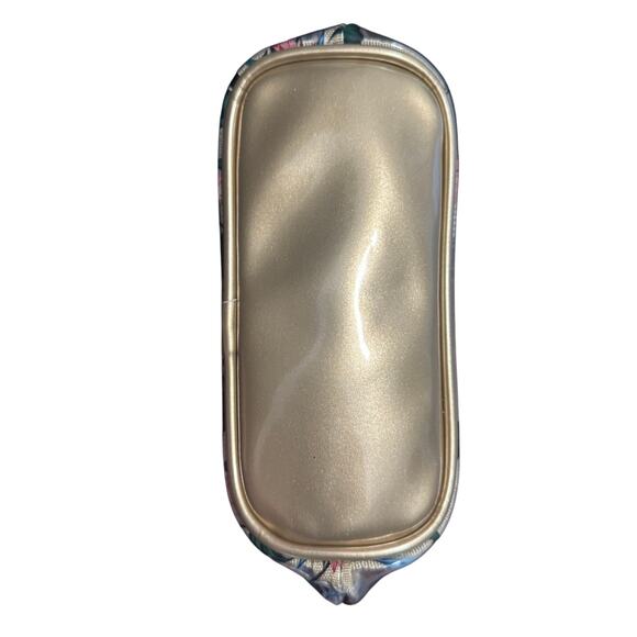 Frida Kahlo Tropical Floral Pouch – Gold Trim Makeup Bag - Picture 6 of 6